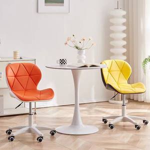 Silla de Oficina Giratoria Moderna y Minimalista, Ajustable en Altura, con Ruedas, para el Hogar, Estudio o Maquillaje - Product Image 4