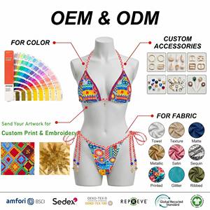 Fabricante OEM <span class=keywords><strong>de</strong></span> Trajes <span class=keywords><strong>de</strong></span> Baño, Bikini <span class=keywords><strong>de</strong></span> Tiras con Cuentas, Tanga Brasileña, Venta al por Mayor, Personalización <span class=keywords><strong>de</strong></span> Trajes <span class=keywords><strong>de</strong></span> Baño para Mujer - Product Image 6
