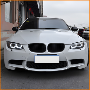 Para <span class=keywords><strong>BMW</strong></span> E92 E93 M3 2006-2012 Coupé Convertible, Estilo DTM, Ojos de Ángel LED de Cristal, Proyector, Conjunto de Faros Delanteros LED para Automóvil - Product Image 4