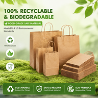 Sacs fourre-tout en papier kraft naturel recyclable en gros avec poignées en corde, personnalisables pour l'emballage de bougies, de vêtements et d'aliments