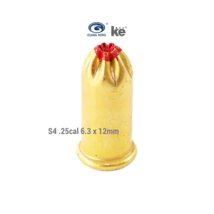 S4 S42 S43 Cartucho para pistola de pregos vermelho em branco .25 Cal 6.3x12mm Cartucho para pistola de pregos bala para fixação direta