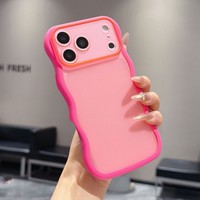 Coque de téléphone de luxe tendance à lignes ondulées, finition mate, pour iPhone 18 Pro Max 17 16 15 14 13 Pro Max, coque en silicone souple antichoc mate