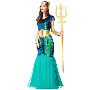 Disfraz de Neptuno de Poliéster para Adultos Unisex, Tallas M-XL, Disfraz de Halloween, Antigua <span class=keywords><strong>Roma</strong></span>, Faraón Griego, Uniforme para Juego de Rol, Navidad - Product Image 5