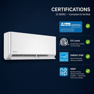 ZERO Z-MAX US <b>Mini</b> Split <b>Air</b> <b>Conditioner</b> 9000-24000 BTU R32 Heat Pump 24 SEER2 Wall Mounted AC AHRI for Project Sub-Zero Weather - Product Image 5