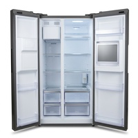Réfrigérateur-congélateur côte à côte 606L avec distributeur d'eau et de glace, technologie BLDC Inverter Multi Air Cooling pour villas, hôtels et maisons d'hôtes, 50Hz