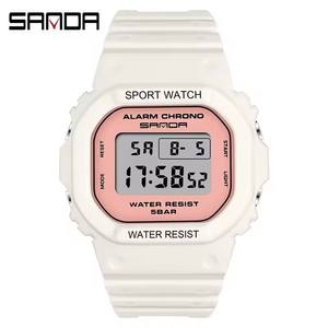 Reloj Deportivo Unisex Sanda 293 Cronógrafo para Mujer y Hombre, Color Verde Matcha, Resistente al Agua, Reloj Digital para Dama, Reloj Mujer, Relogio Feminino - Product Image 4