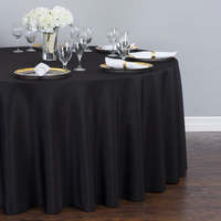 ANNIELU Vente en gros Nappe ronde en polyester de 120 pouces, blanche, pour mariage, fête, hôtel, banquet