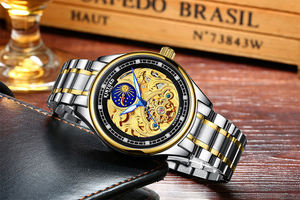 Montre mécanique automatique pour homme KINYUED, étanche 3BAR, bracelet en acier inoxydable, aiguilles lumineuses, luxe et mode - Product Image 3