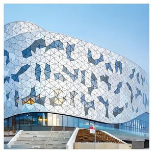 Système de mur rideau à <span class=keywords><strong>double</strong></span> <span class=keywords><strong>peau</strong></span> avec mur rideau en aluminium durable pour une <span class=keywords><strong>façade</strong></span> architecturale adaptée au climat - Product Image 1