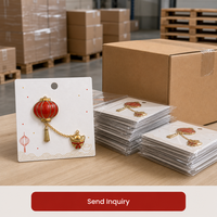 Broche Lanterne Rouge Lingot d'Or, Épingle en Émail Dur 3D, Bijou du Nouvel An Chinois, Vente en Gros, Épingle de Revers, Badge Personnalisé, Usine OEM