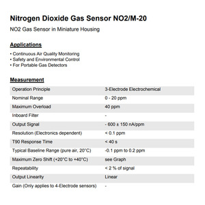 Membrapor No2 Gas Sensor No2/M-20 Electrochemical 0-20 Ppm <b>Miniature</b> Housing For Air Quality Monitoring - Product Image 1