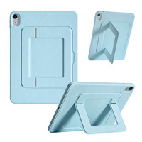 Étui pour tablette pliable réglable multi-angles avec support intégré pour iPad A16, étui en cuir PU et TPU pour iPad 10e génération Air 11 pouces