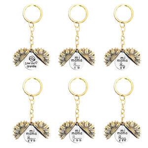 제조 업체 사용자 정의 기념품 열쇠 고리 아버지의 어머니의 추수 감사절 아빠 엄마 곰 사랑 Mon 할머니 해바라기 키 체인 - Product Image 1