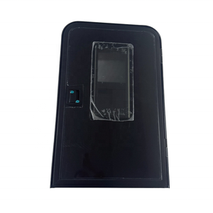 Fournisseur d'usine, porte intérieure en aluminium noir 620x1100mm, deux coins arrondis, pour <span class=keywords><strong>caravane</strong></span>, camping-car, déménagement - Product Image 1