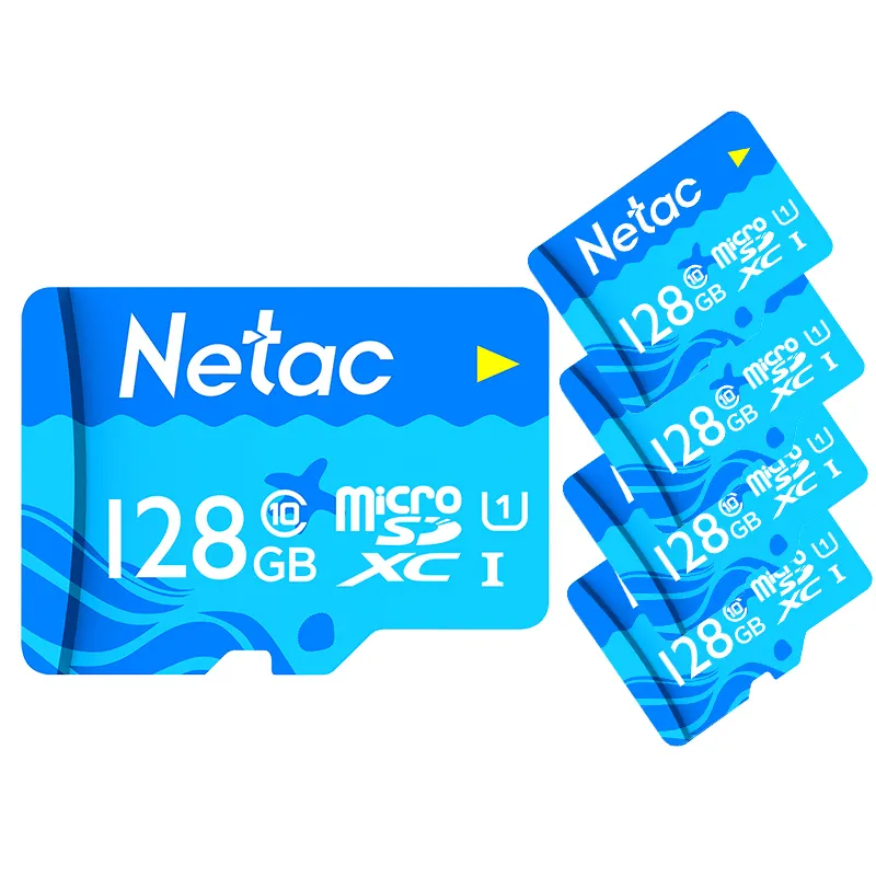 Netac 128GB sınıf 10 SD TF kart hafıza kartı mavi OEM renk büyük kapasiteli ev izleme cihazları, orijinal fabrika