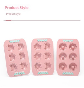 แม่พิมพ์โดนัทสีชมพูแบบสองหู 6 หลุม ลายการ์ตูน สำหรับทำเค้ก ทำขนม ทำน้ำแข็ง ใช้กับเตาอบได้ - Product Image 3