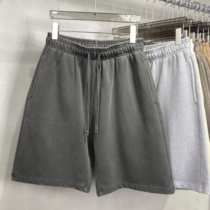 Mode Arrivée Qualité Surdimensionné Garçons Acide Lavé Couleur Teint 420g Français Terry Coton Douane Logo Hommes Sport Casual Shorts - Product Image 3