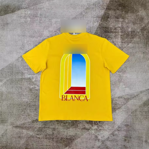 Nouveau style, t-shirt tricoté anti-boulochage à col rond et manches courtes, imprimé lettres personnalisé, pour sport et loisirs, très tendance - Product Image 5
