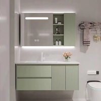 2025 vente en gros ensemble de salle de bain meubles luxueux en bois salle de bain coiffeuse armoire de salle de bain avec lavabo et lavabo