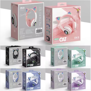 New BT5.0 Kids Pink Cute Cat Ear Wireless Stereo Sports <strong>Headset</strong> Foldable Waterproof STN-28 Wireless Headphones - Product Image 6