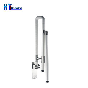U-Hình dạng tường để sàn gấp lên handicap nhà vệ sinh lấy thanh với hỗ trợ cực cho bệnh viện sử dụng - Product Image 1
