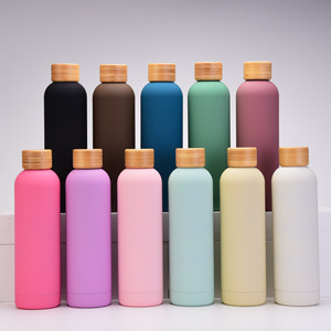 350ml 500ml 750ml 1000ml Customize Stainless Steel Eco-Friendly Vacuum Insulated Water <b>Bottles</b> with Bamboo Lid Back to School - Product Image 4
