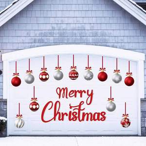 Aimants de Noël Art Déco personnalisés, autocollants muraux réfléchissants et imperméables, autocollants de réfrigérateur en papier de forme personnalisée pour les fêtes - Product Image 2