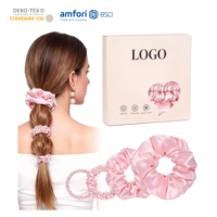 Lot de chouchous en soie de mûrier 100 % grade 6A, doux et respectueux des cheveux, pour femmes, possibilité de personnalisation