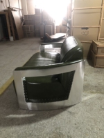 Canapé chaise longue en cuir rétro industriel 3 places, rembourré, pour appartements et salons d'hôtels