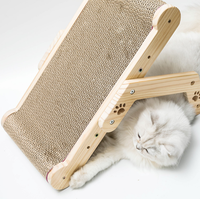 Planche à gratter de luxe pour chats en bois durable avec support, dotée de matériaux en sisal et PC de style luxueux et de dessin animé pour le jeu