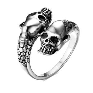 Anillo de Cristal con Dragón Chino Retro, Estilo Dominante, Unisex, Dragón del Zodiaco, Personalidad, Moda Simple, Plateado - Product Image 2