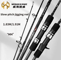 Canne à pêche ODM NEW High Power X Carbon 1.8m 1.91m Jig Weight 120-350G 15kg Spinning Casting Slow Pitch Jigging pour l'eau salée