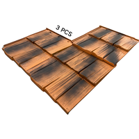 Einfach zu installierende leichte Polymer-Verbund dachziegel 1PC Holz optik Braun Schwarz Synthetische Zedern schindeln