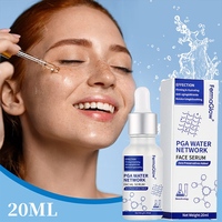 Sérum Visage Hydratant Éclatant à l'Acide Polyglutamique (PGA) et à l'Acide Hyaluronique, Fermenté à Base de Champignons, pour une Barrière Hydratante Renforcée