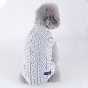 Vintage Christmas Warm Soft Winter Pet Hand Made <strong>Dog</strong> <strong>Jumper</strong> Crochet <strong>Pattern</strong> <strong>Free</strong> Red <strong>Dog</strong> Clothes Pet Accessories - Product Image 5