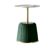 Table d'appoint circulaire en métal portable de style italien minimaliste moderne et luxueux pour le salon