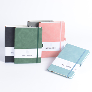 Tùy chỉnh thanh lịch A5 PU máy tính xách tay với ban nhạc dây đeo văn phòng máy tính xách tay bền họp noteboo - Product Image 3