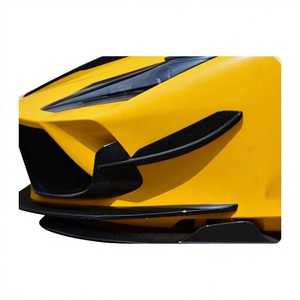 Kit de garniture de spoiler avant en fibre de carbone sèche de haute qualité, style Ferrari F8, parfait pour le pare-chocs avant, kit d'airage 985862851 - Product Image 4