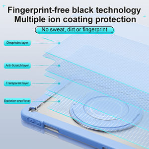 Funda de tableta esmerilada de cristal resistente para iPad 10,2 9th Gen <span class=keywords><strong>2021</strong></span> 2020 2019 A2603 A2604 soporte giratorio Protector de pantalla esmerilada - Product Image 3