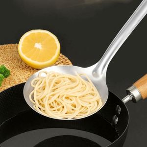 Cuchara Coladora de Cocina para Aceite y Espumadera para Fideos, Cuchara Ranurada Tipo Colador de Acero Inoxidable 410, Estilo Europeo - Product Image 5