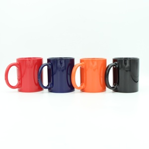 Tùy chỉnh 12oz tráng men đen <span class=keywords><strong>Mug</strong></span> gốm với in tuyệt vời chất lượng vui đầy màu sắc đồng bằng màu đen thiết kế cao cấp chén gốm - Product Image 2