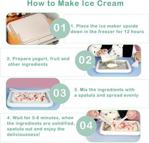 Small DIY Yogurt Ice <b>Cream</b> <b>Maker</b> Household Plug-Free Stir-Fry Ice Tray for Children for Homemade Treats - Product Image 3