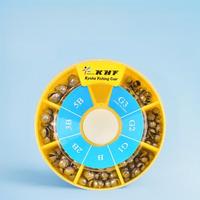 Boîte de plombs fendus assortis TG de 0,2 à 1,7 g, sept tailles, avec plomb de détection amovible pour la pêche à la carpe en étang et en réservoir