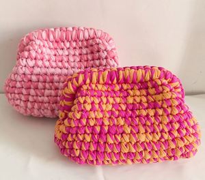 Bolsos de Mano de Tela Tejida a Crochet Multicolores, Bolsos de Mano Personalizados de Tela Tejida a Crochet, Bolsos de Mujer - Product Image 2