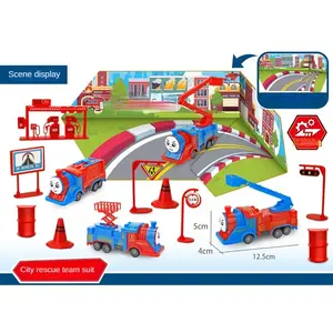 Hot Children's Toy Engineering Fire Fighting Military Express Sanitation Transportation Aviation Police Toy Set