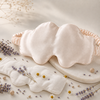 Masque oculaire lesté en satin doux, masque de sommeil en forme de nuage parfumé à la lavande avec housse amovible pour la relaxation par thérapie chaude et froide