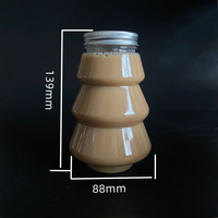 Bouteille de rangement transparente en PET recyclable pour thé au lait, bonbons et snacks, avec logo personnalisé, idéale pour Noël, fabriquée au Guangdong