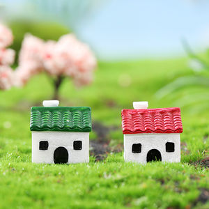 Figuras de Casas en Miniatura, Juego de Cabañas con Techo de Tejas de Resina para Jardín de Hadas y Decoración de Micropaisajes - Product Image 3