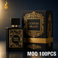 Parfums de luxe LF Private Label Dubai Royal Baroque Gold Foil OEM Logo personnalisé Bouteille noire mate Oud intense Safran EDP ODM