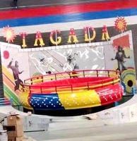 Manèges Tagada/Disco Turntable Mini Disco d'intérieur Ali Brother pour enfants, attractions de parc d'attractions, fabriqués en fibre de verre, métal et acier